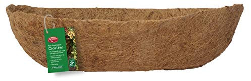 Ambassador 61cm Pre Moulded Natural Wall Trough Plant Basket Coco Liner 24 Inch