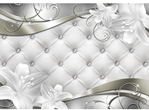 Runa Art Fototapete Lederoptik 352 x 250 cm Vlies Tapeten XXL Moderne Wandtapete Wohnzimmer Schlafzimmer Grau 9376011b