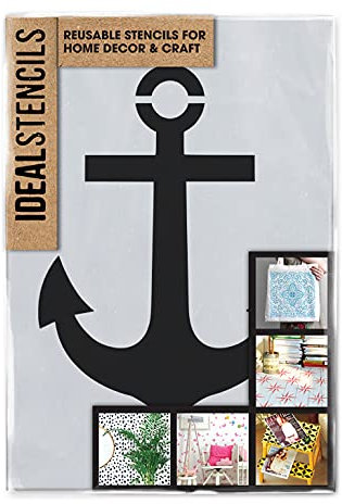 Ideal Stencils - A4-Schablone zum Malen von Böden, Wänden, Stoffen und Möbeln, wiederverwendbar, Kunststoff