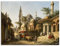 ARTland Leinwandbilder Wandbild Bild auf Leinwand 40x30 cm Wanddeko Gemälde Architektur Orient Türkei Ansicht einer Moschee in Istanbul August Finke U2QJ