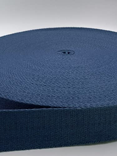 Gurtband 40mm Baumwolle Taschengurt Uni 32 Farben - 1 Meter (Dunkeljeans)