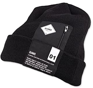Djinns Mütze Basic Beanie Lorem Pocket Black Schwarz, Size:OneSize