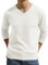Hisir Men's V Neck Jumpers Tops Winter Lightweight Knitted Jumper Long Sleeve Soft Warm Knitwear Pullover Sweaters for Men (White, XL)