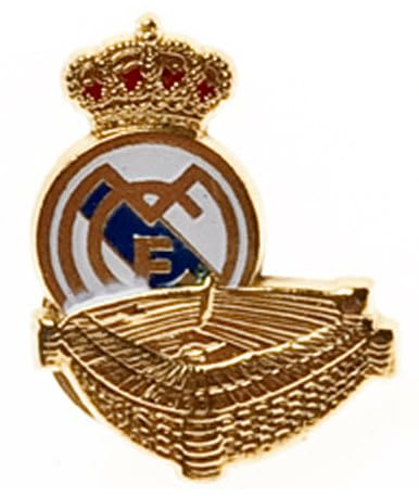 Generic Madrid Pin Anstecker Stadion Real, gold, 3cm