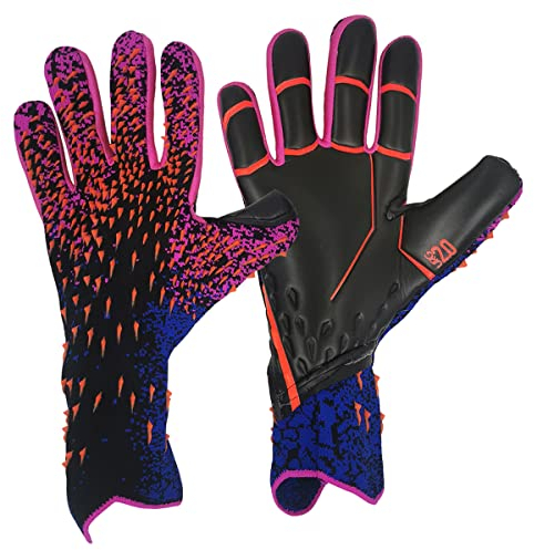 PolyMath Football Goalkeeper Gloves for Children Boys Adults Soccer Goalie Gloves, Premium Goalkeepers' Glove with Strong Grip & Finger Protection 6/7/8/9/10