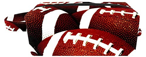 Hängende Reise Kulturtasche, tragbarer Make up Organizer, Kosmetikhalter für Pinsel Set,Sport American Football