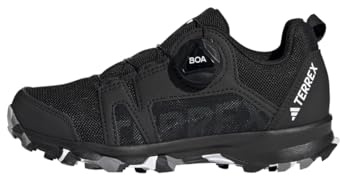adidas Unisex Kids Terrex Agravic BOA Trail Running Shoes, Core Black/Cloud White/Grey Three, 4.5 UK