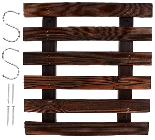 Amosfun Jardinières Murales en Bois pour Plantes D'intérieur Support Mural en Échelle pour Pots De Fleurs Supports De Plantes À Air Support Vertical Extérieur pour Décoration De Balcon De