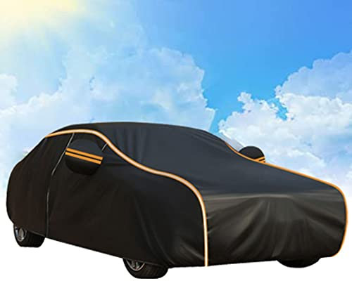 NOYORO Autoabdeckung für Peugeot 107 Fließheck 2005-2014, Staubdicht Wasserdicht Autohülle Autoplane Winter & Sommer für(Color:BO,Size:Single Layer)