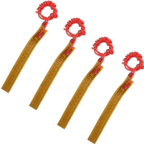 Polyimid Lot de 4 films chauffants adhésifs 12 V 12 W 10 mm x 93 mm pour chauffage électrique plaque chauffante