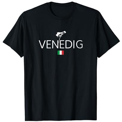Venedig Souvenir Urlaub Italien Flagge Reise T-Shirt