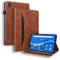 Beajew Funda para Lenovo Tab K10,Estuche de Tableta de con Soporte para lápiz/Función de Soporte,[Múltiples Ángulos de Visión],Funda de Prima PU Cuero-Marrón