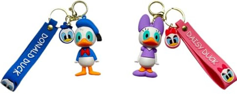 Premium Smart Solution PSS Donald-Daisy Duck Cartoon Schlüsselanhänger Geschenke Zubehör, Mehrfarbig, Small