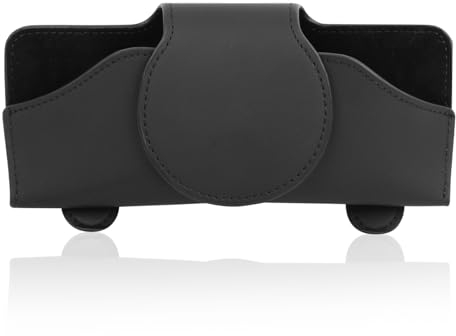 Anseom Visor Sunglasses Case Premium Leather Car Sunglasses Holder Clip Car Sunglass Holder Glasses Holder Glasses Holder with Magnetic Closure, Universal Fit Eyeglasses Organizer for all Car Models