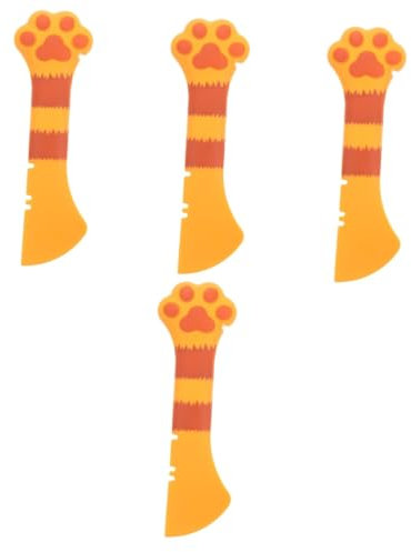 Milisten 4 Piezas cuchara para conservas de mascotas espátula para gatos abridor de tarros de silicona mini licuadora vajilla cuchara de lata de comida para gatos adorable cuchara para gato