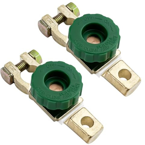 Gvolatee 2 Pezzi Stacca Batteria per Auto, Staccabatteria Auto, Interruttore Batteria Auto, Morsetto Stacca Batteria per Auto Positivo, Interruttore per Batteria per Testa Batteria Auto 15-17 mm