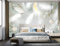 Papier Peint Panoramique 3D Soie, 356 x 250 cm Plume Blanche Simple Grandes Murales Poster, Tapisserie Panoramique pour Salon, Adulte Chambre d'enfants Décoration