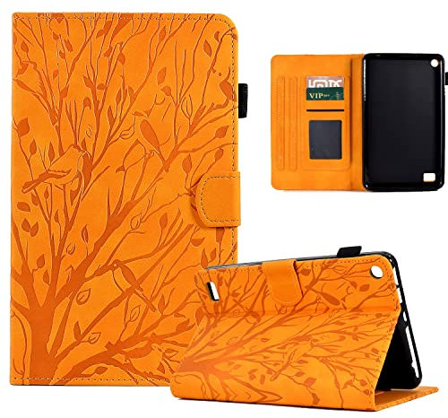 Protezione del tablet Custodia in pelle da 7 pollici Compatible with Kindle Fire 7 2019/2017/2015, custodia Fire 7 (9a/7a/5a generazione) Custodia a prova di caduta Custodia protettiva con slot Compat