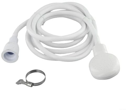 Rubber Push On Shower Hose & Head, Stylish and, Fit Most Standard Taps (2M)