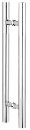 Manijas modernas de doble cara de cristal plateado para puerta de granero, manija comercial para puertas interiores y exteriores, tamaño 80 x 49.8 cm