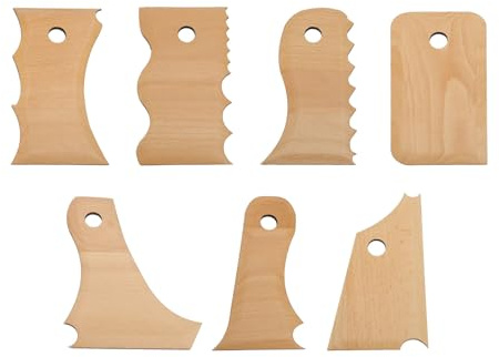 Töpfer-Rippen-Werkzeuge, 7-teiliges Töpfer-Fußformer-Werkzeug, Töpfer-Trimmwerkzeuge, Ton-Textur-Rippen, Töpfer-Rippen, Gips-Bildhauerrippen Zum Schnitzen von Tonkeramik