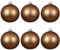 Kaemingk Weihnachtskugeln Glas 8cm mundgeblasen 6er Box - große Christbaumkugeln Weihnachtsbaumkugeln für Weihnachten - Christbaumschmuck & Weihnachtsbaumschmuck Pekanuss Braun matt