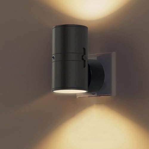Decovasse Dimmable Night Light Plug in - Modern Vintage LED Wall Light with Dusk to Dawn Sensor for Bedroom Hallway (Warm)