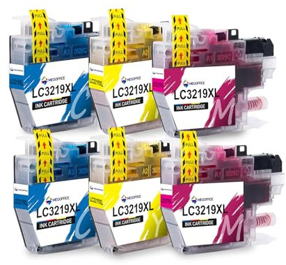 MEGOFFICE LC3219XL Tintenpatronen Multipack Kompatibel für Brother lc3219xl lc3217 Druckerpatronen für MFC-J5330DW J5335DW J5730DW J5930DW J6530DW J6930DW J6935DW Drucker(6-Pack)