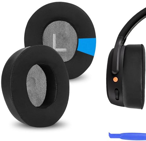Geekria Sport Cooling-Gel Ear Pads Compatible with Skullcandy Crusher ANC 2 Headphones, Ear Cushions (Black)