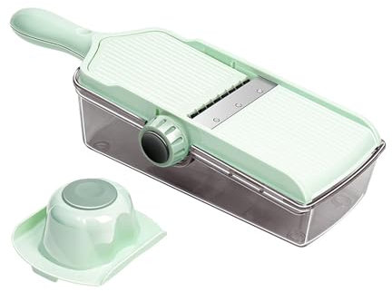 Dawutocap Cortador manual de verduras multifuncional, rallador de queso con contenedor para cortar pepinos de cocina