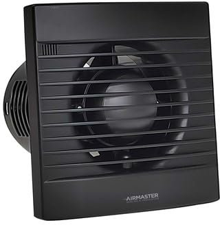 United Electrical Products Bathroom Fan with Timer, 4 Inch, 100mm, Matt Black