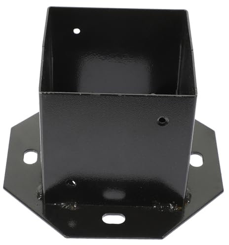 Support de poteau de clôture, supports de pergola, poteau en bois, base en fer, support carré, support métallique, jupe ronde
