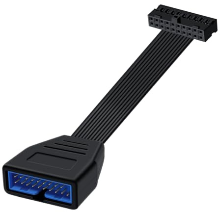 YINGAYOU USB 3.0 19/20 Pin Extension Cable USB 3.0 19/20 Pin Internal Extension Header Adapter Cable, for Desktop Computers (15 cm)