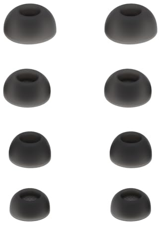 ECSiNG 4 Paar Silikon-Ohrstöpsel Ersatz-Ohrstöpsel In Den Größen XS/S/M/L Kompatibel mit JBL Live Beam 3 Und Live Buds 3 Ohrhörern Schwarz