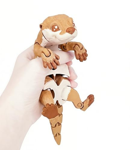 3D-gedruckte Tiere, 20,3 cm, Gelenk-Otter-Spielzeug für | Große 20,3 cm Größe, Weihnachtsstrumpffüller, Geburtstagsgeschenke, Partygeschenke, Klassenzimmerpreise