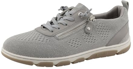 MUSTANG Damen Sneaker Mesh unifarben Reißverschluss 26M0582002, Größe:37 EU, Farbe:Grau
