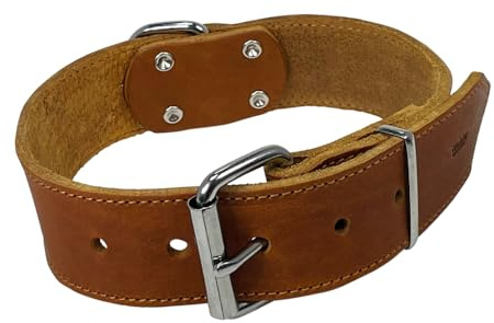 Nobby 80933-98 Halsband TABIL extra breit Cognac 55 cm (38-48 cm), 40 mm
