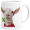 Merchandise for Fans Becher aus Keramik - 330 ml Motiv: Ziege mit Klee im Maul (01)