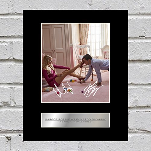 Signiertes Foto von Margot Robbie und Leonardo DiCaprio, The Wolf of Wall Street