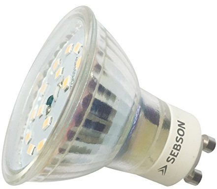 SEBSON GU10 LED dimmbar 5W ersetzt 35W Halogen, GU10 LED warmweiss 230V