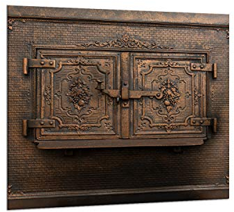 decorwelt | Küchenrückwand Spritzschutz aus Glas 65x60 cm Wandschutz Herd Spüle Küchenspritzschutz Fliesenschutz Fliesenspiegel Küche Dekoglas Retro Braun