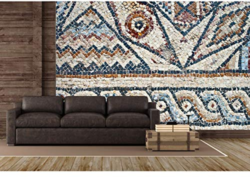 Oedim Wandbild, Motiv Romanische Mosaike, Vinyl, Wandbild, Dekoration für Esszimmer, Wohnzimmer, Schlafzimmer 100x70cm