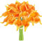 Mandy's 20 künstliche Calla-Lilien Seidenblumen 34,3 cm für Zuhause, Küche und Hochzeit (Vase Nicht im Lieferumfang enthalten) Sunset