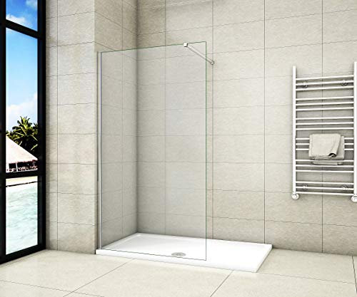 Aica Sanitär Duschwand Walk In Dusche 70cm Duschabtrennung 10mm NANO Glas Duschtrennwand 200cm Höhe