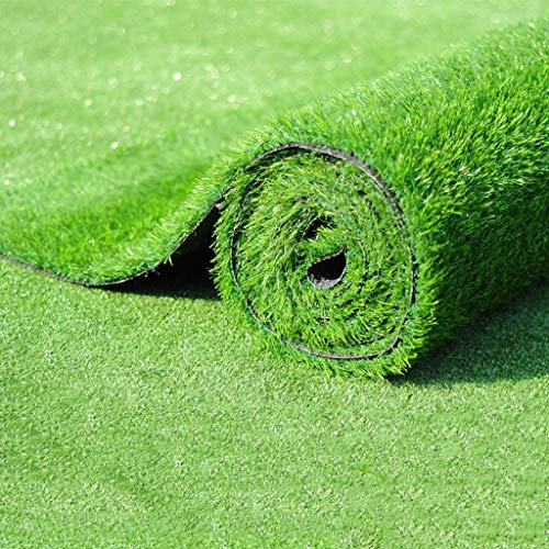 Kunstrasen, Realistisch Artificial Turf Deluxe Synthetisches Gras Grün Dekoration Innen Kunststoff Pflanze Wandgehäuse (Size : 2x4m)