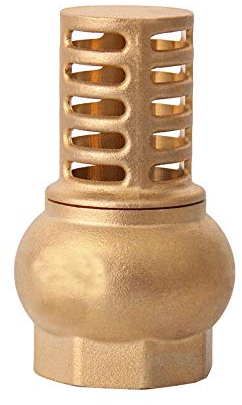 SENRISE Brass ML-8201 DN32 Check Foot Valve with Strainer Filter and Non-Return Function