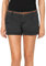 Sublevel Damen Kurze Hose Stretch-Shorts mit Flecht-Gürtel Dark-Grey S