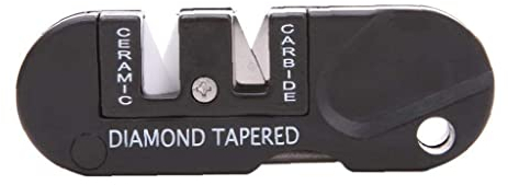 Portable Affûteur Mini Poche Porte-clés Sharpener Pliable Couteau D'affilage pour La Survie Chasse Pêche Randonnée Camping Noir 1pc