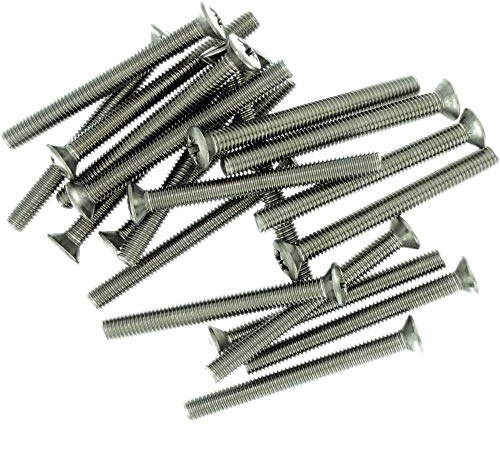 M4 (4mm x 40mm) Pozi Raised Countersunk Machine Screw (Bolt) - Stainless Steel (A2) (Pack of 20)