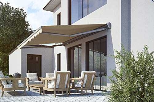 SPETTMANN Halbkassettenmarkise Sun LED anthrazit 500x300cm Dessin 5822 Funkmotor NHK rechts